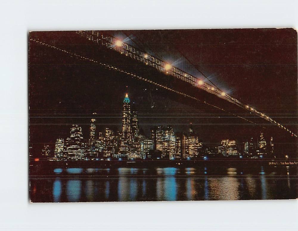 Postcard Brooklyn Bridge New York City New York USA