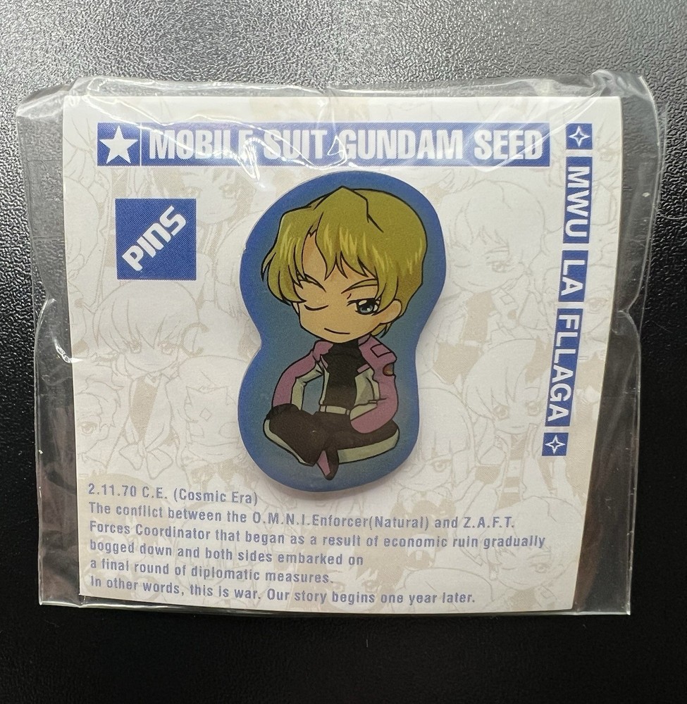 Mu La Flaga Mobile Suit Gundam SEED Anime  Pin Badge Movic