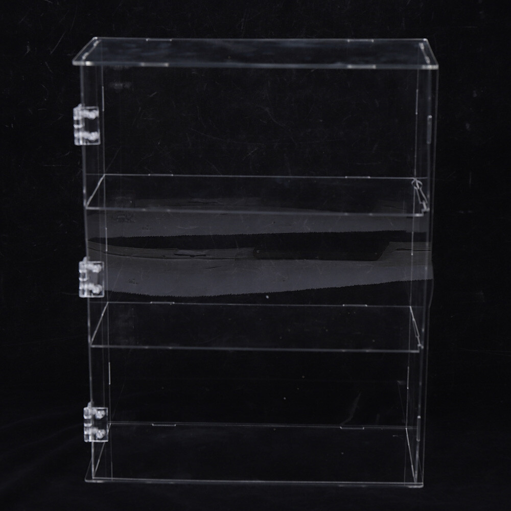 Acrylic 3 Tiers Display Case Shelf Dustproof Showcase Holder Action Figures New