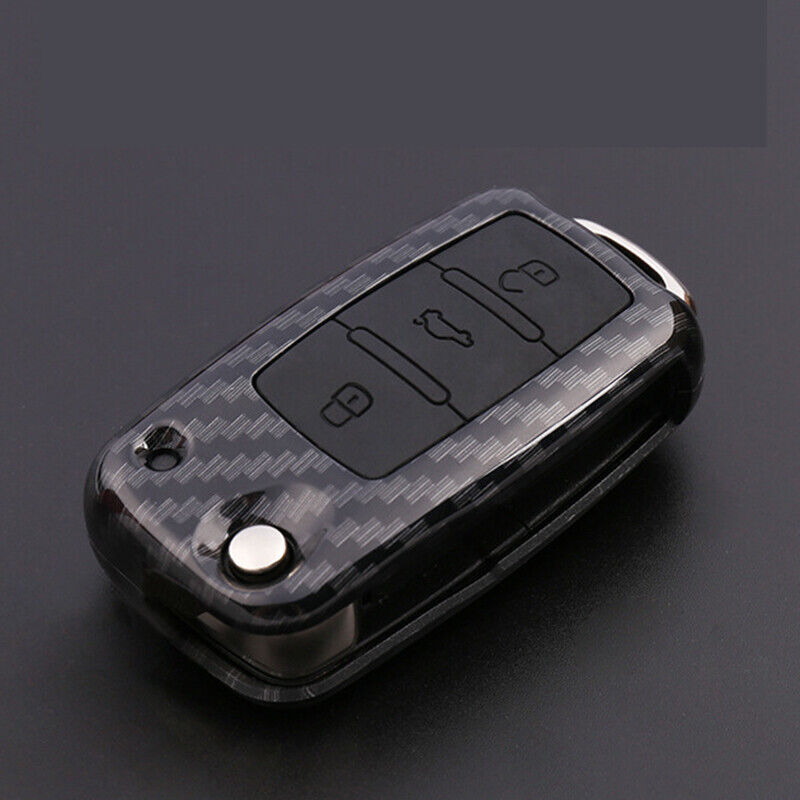 for Volkswagen VW SKODA SEAT GOLF PASSAT Carbon key case cover