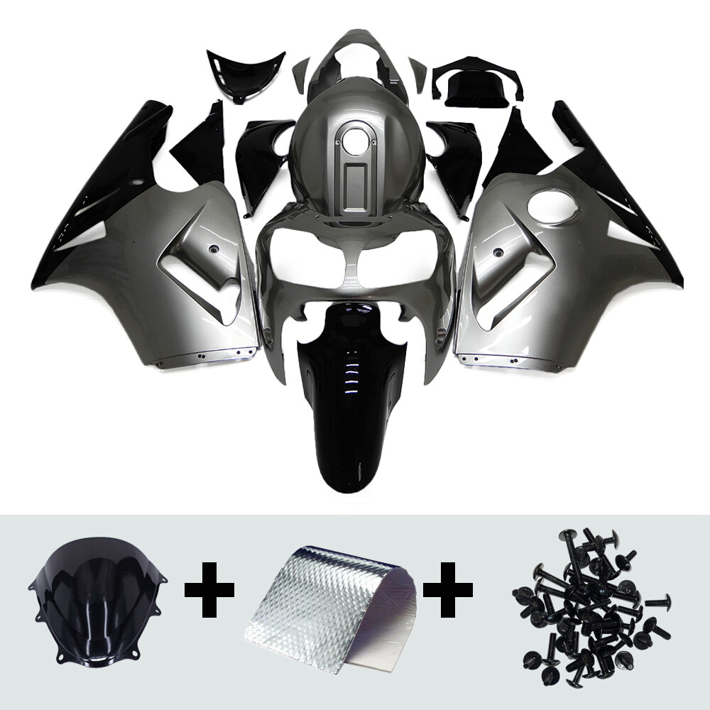 Injection Gray Fairing Kit for 2000-2001 Kawasaki Ninja ZX12R Plastic Bodywork