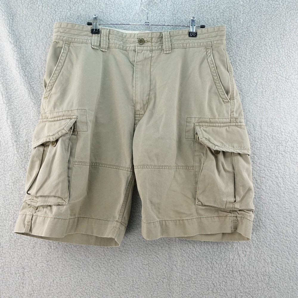 Ralph Lauren Polo Mens 36 Classic Cargo Shorts Beige Y2k Baggy Military Skater