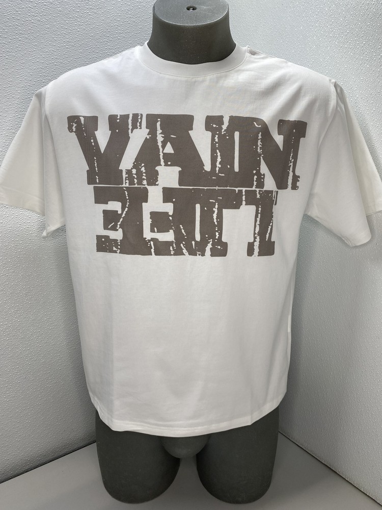Saint Vanity Mens T-Shirt White/Gray Size S Vain Life Tee Short Sleeve Cotton