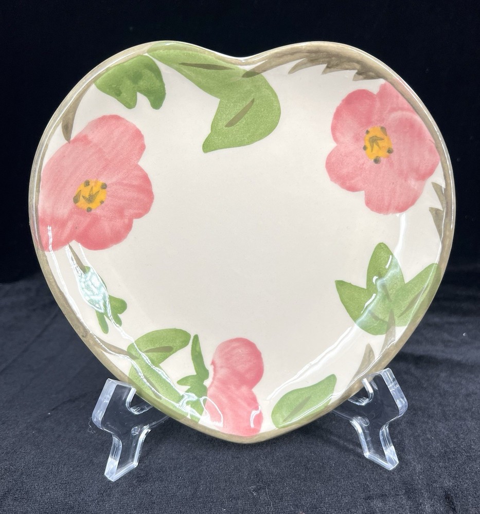 Franciscan Desert Rose Heart Shape Candy/Trinket Dish Plate Made in England
