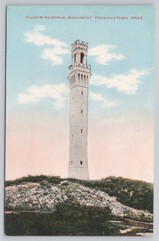 Pilgrim Memorial Monument Provincetown MA Postcard Early 1900s Cape Cod