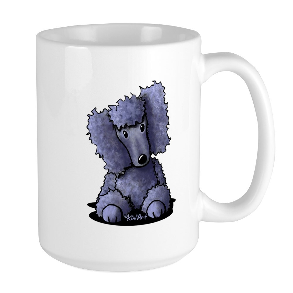 CafePress Blue Poodle Coffee Mug, Large 15 oz. White Coffee Cup (655002856)