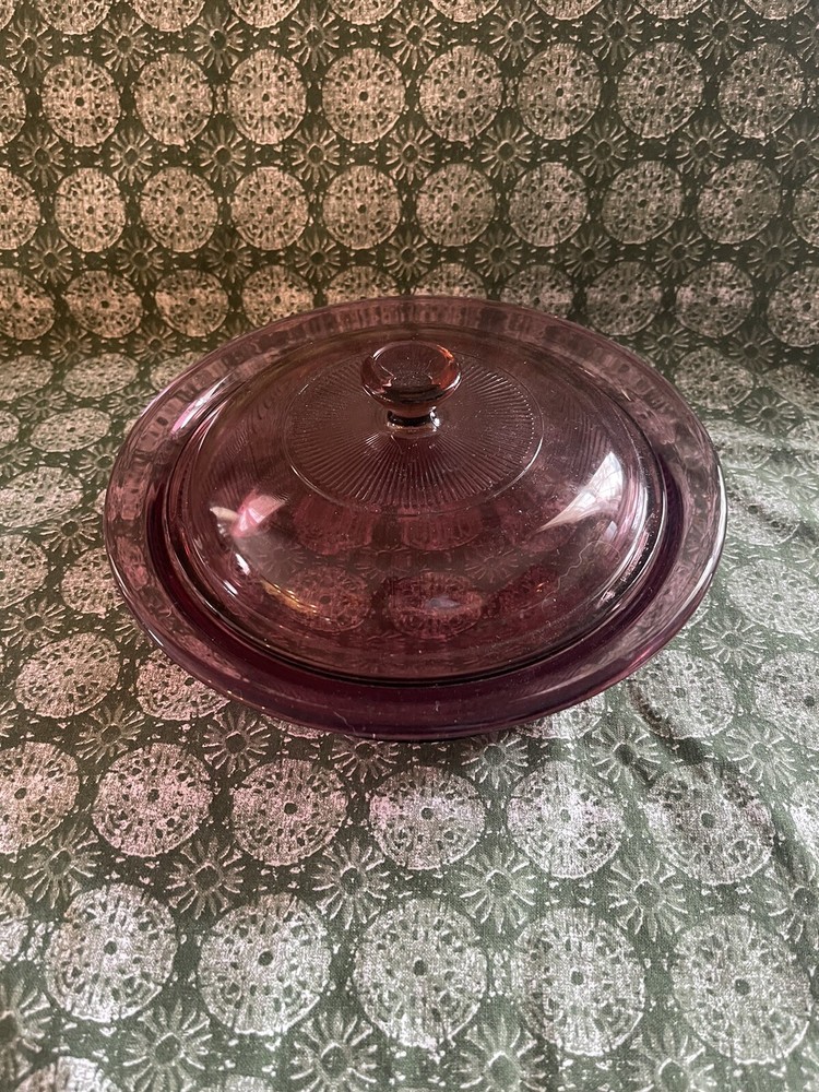 Corning Vision Cranberry 1 Quart Cookware Casserole Dish with Lid V-31-B