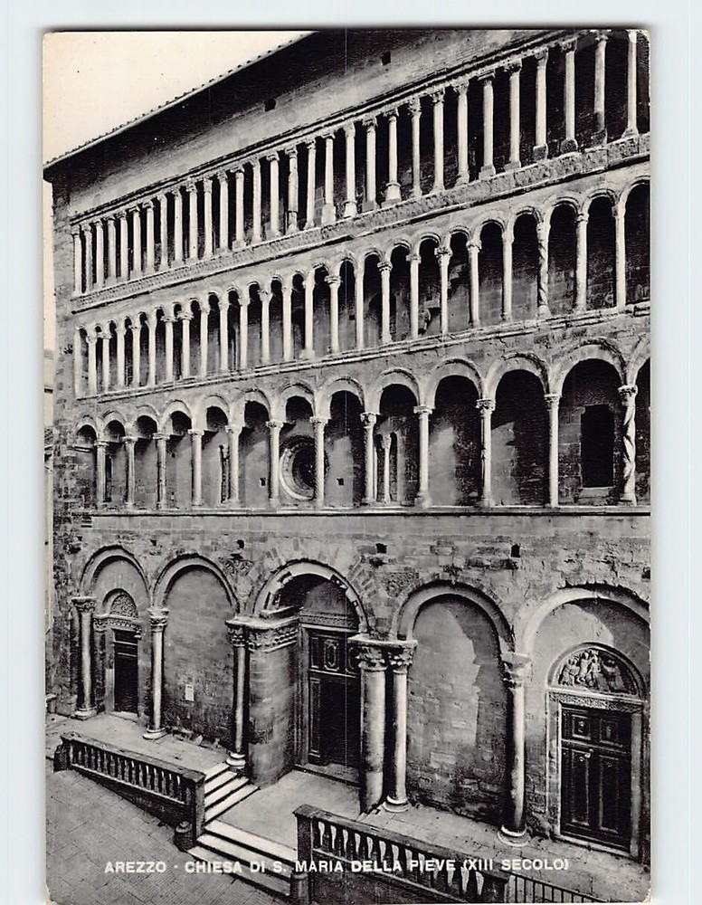 Postcard The Church of S. Maria della Pieve Arezzo Italy