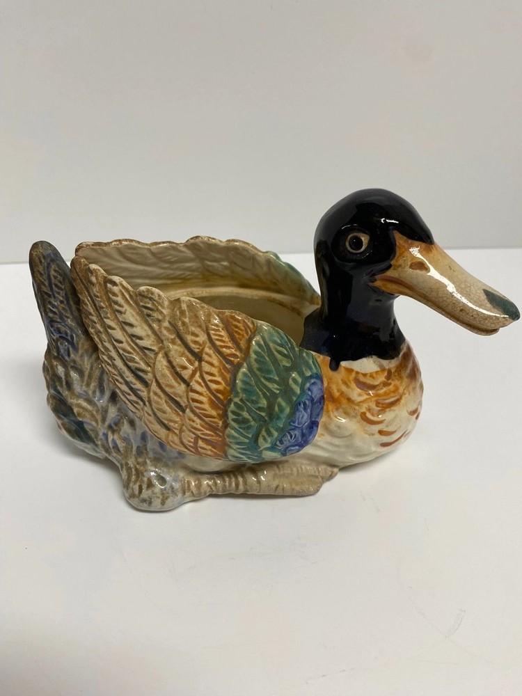 Hand-Painted Duck Planter Made In Occupied Japan