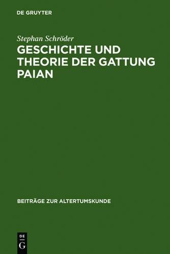 Stephan Schröder Geschichte und Theorie der Gattung Paian (Hardback)Another great item from Rarewaves USA | Free delivery!