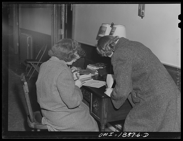 University of Wisconsin Madison WI 1943 Students Registering Ration Book 2