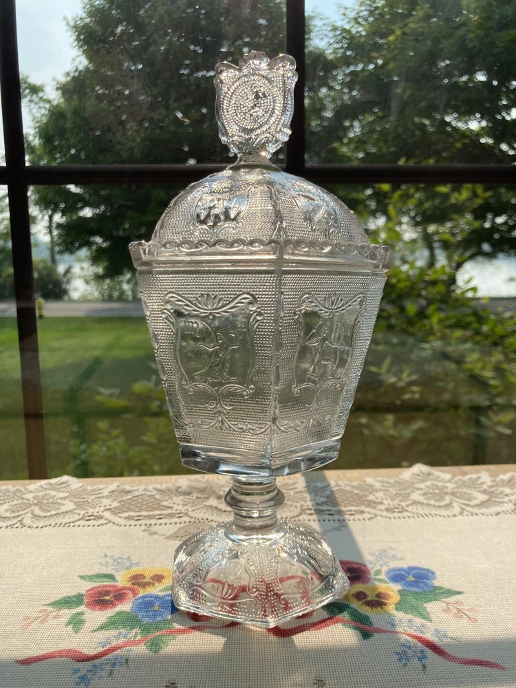 Imperial Glass Zodiac Signs Astrology Footed Candy Dish 9.5