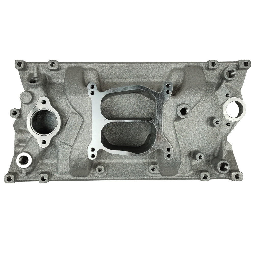 1996-2002 Chevy 350 Vortec Dual Plane Aluminum Intake Manifold Satin Finish