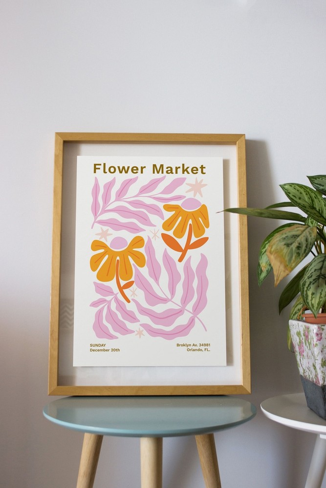 Matisse Flower Market Poster Flower Market Print Botanical Wall Art Botanical