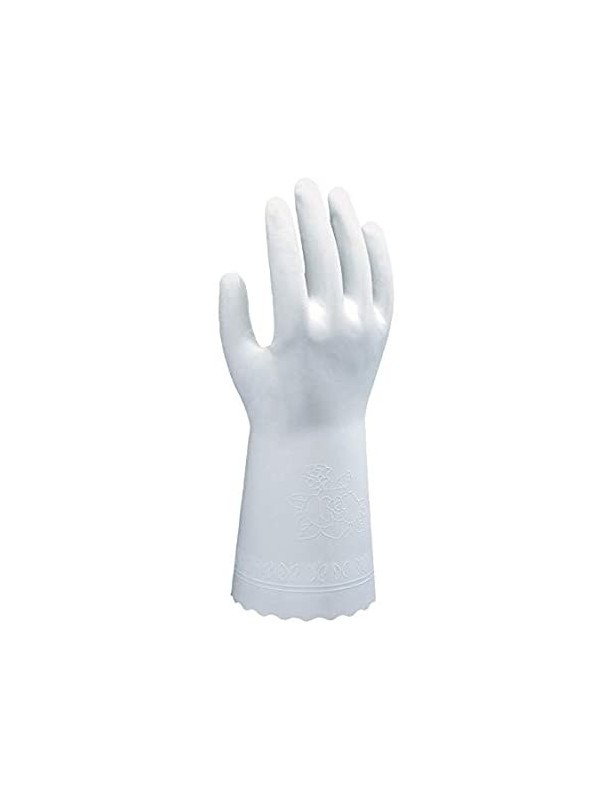 Acid-resistant PVC White Gloves - Pair of Protective Gloves-image