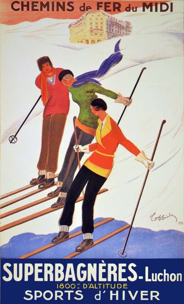 Superbagneres Sports travel Decorative Poster. Home Graphic Art Design. 4074