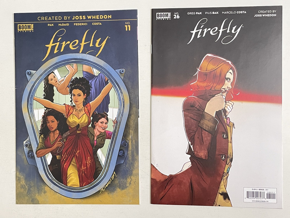 BOOM Comics FIREFLY 2 BOOK VARIANT LOT # 11 COVER B & 26 COVER A VF/NM 2018