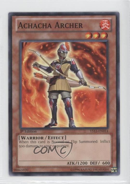Achacha Archer 1st Edition YuGiOh Super Starter Deck 13 V for Victory 6k8-image