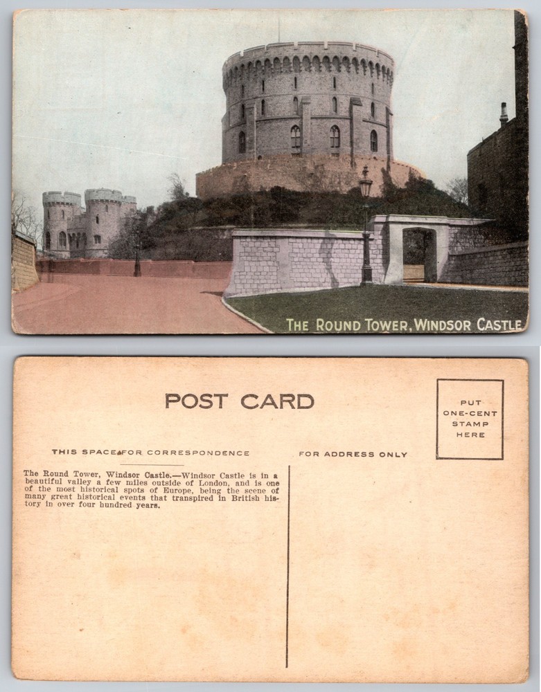 Round Tower Windsor Castle England Postcard