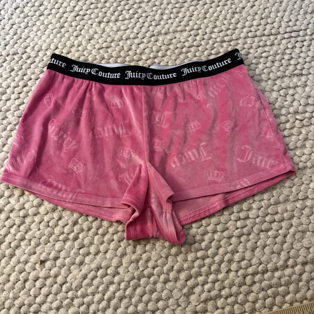 Juicy Couture Shorts Womens Size Medium Pink Booty Sleepwear