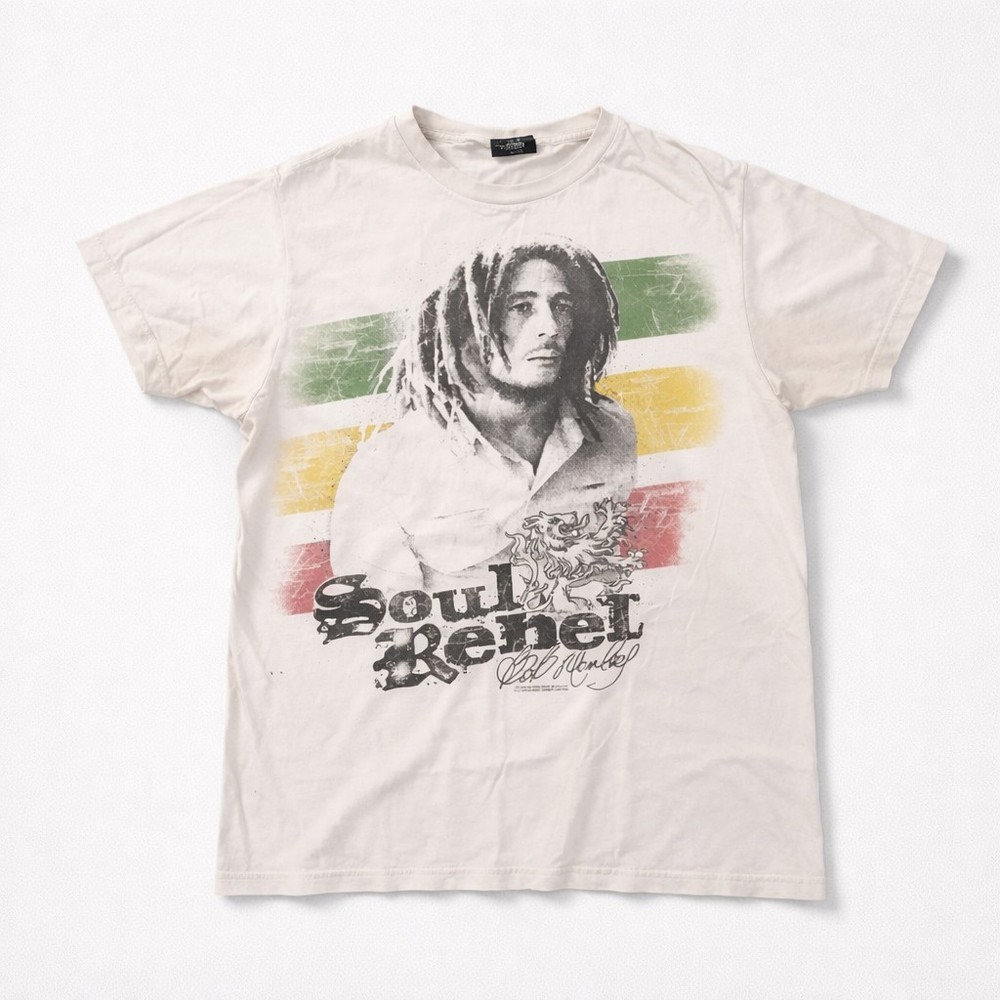 Bob Marley 2008 Zion Rootswear Positive Vibration Shirt Reggae Music Medium Y2K