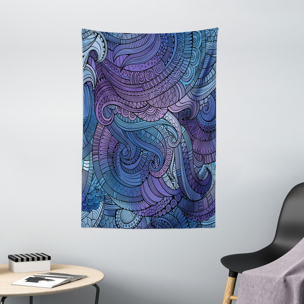 Abstract Tapestry Ocean Inspired Paisley Print Wall Hanging Decor