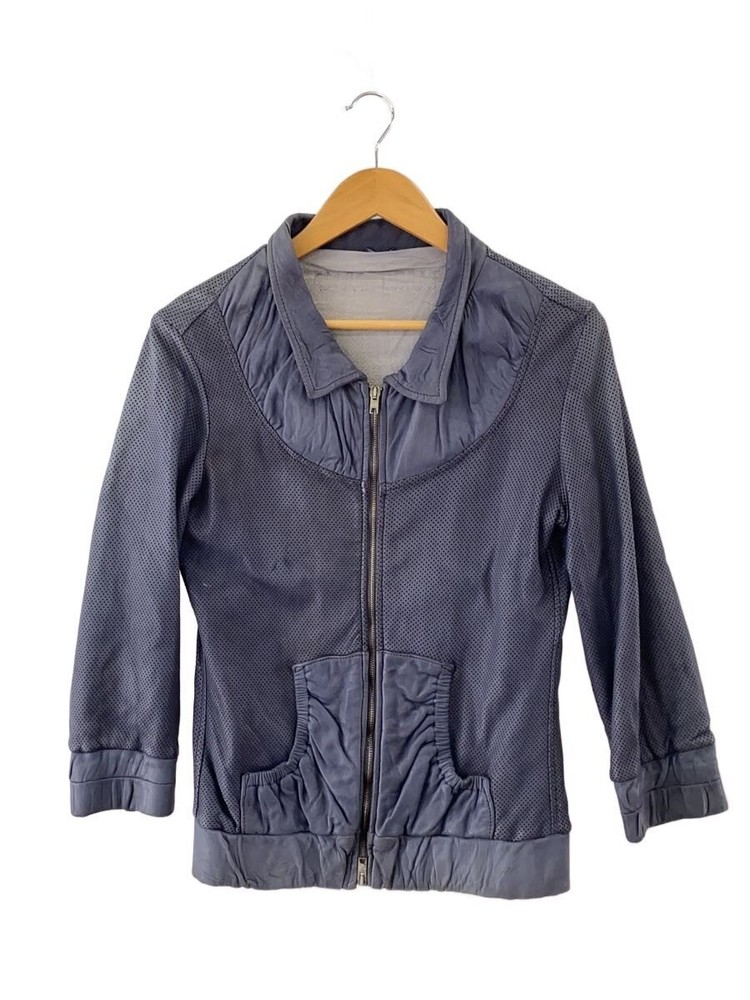 Giorgio Brato Leather Jacket Blouson/42/Leather/Blu/Plain 3501