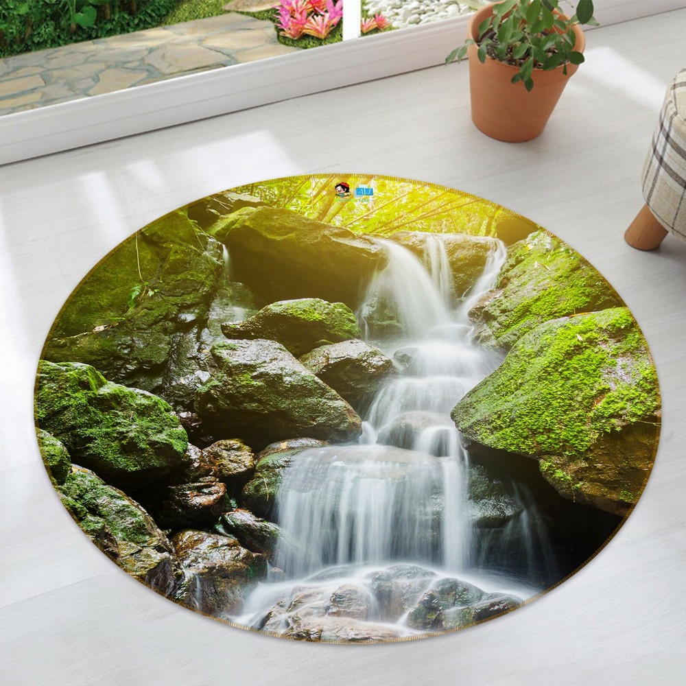 3D Moss Stone NAO6094 Game Rug Mat Elegant Photo Carpet Mat Fay