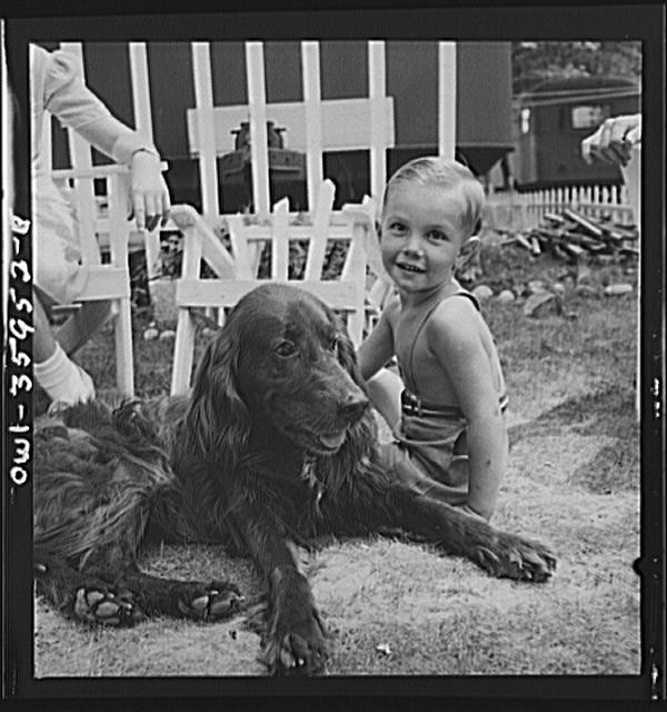 Photo:Baltimore Maryland 1930s Boy with Dog FSA Middle River