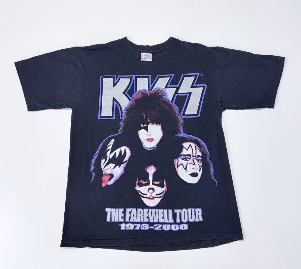 Vintage KISS The Farewell Tour 1973-2000 T-Shirt Band Tee Graphic Men's Large