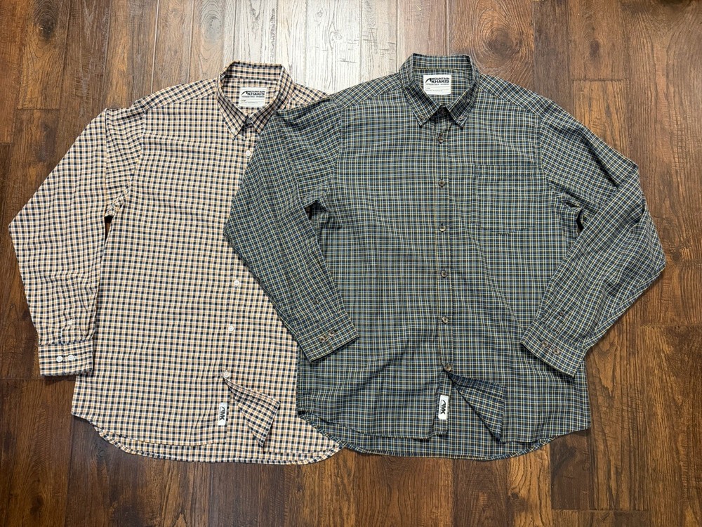 Mountain Khakis Lot Of 2 Long Sleeve Button Down Shirts Mens Large Plaid EUC