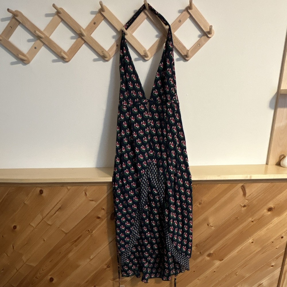Diane von Furstenberg Halter Plunging Neckline Dress medium/large Boho
