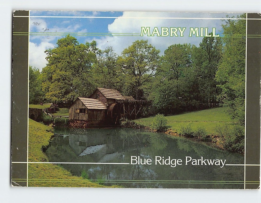 Postcard Mabry Mill Blue Ridge Parkway Meadows of Dan Virginia USA