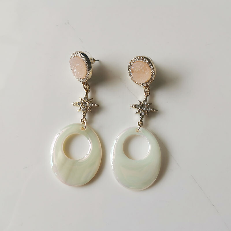 New SUGARFIX  Resin Loops Drop Earrings Gift Fashion Women Party Holiday Jewelry