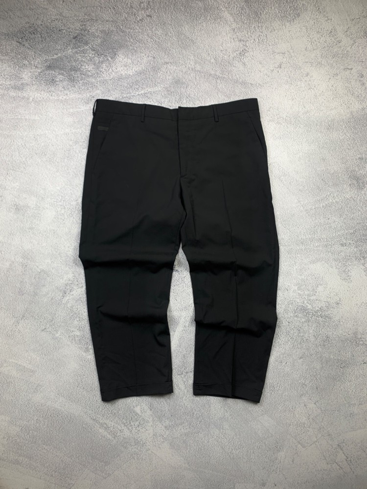 Prada Cropped Tailored Dress Pants Men’s IT 50 Black Trousers Made In Italy