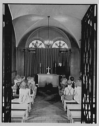 Photo:New York City NY 1950 Brick Presbyterian Church Chapel Parish House