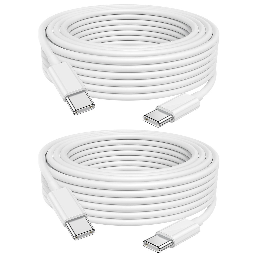 USB C to USB C Cable 2Pack 60W10FT+6FT Type C to C Cable fast Charging Cord f...