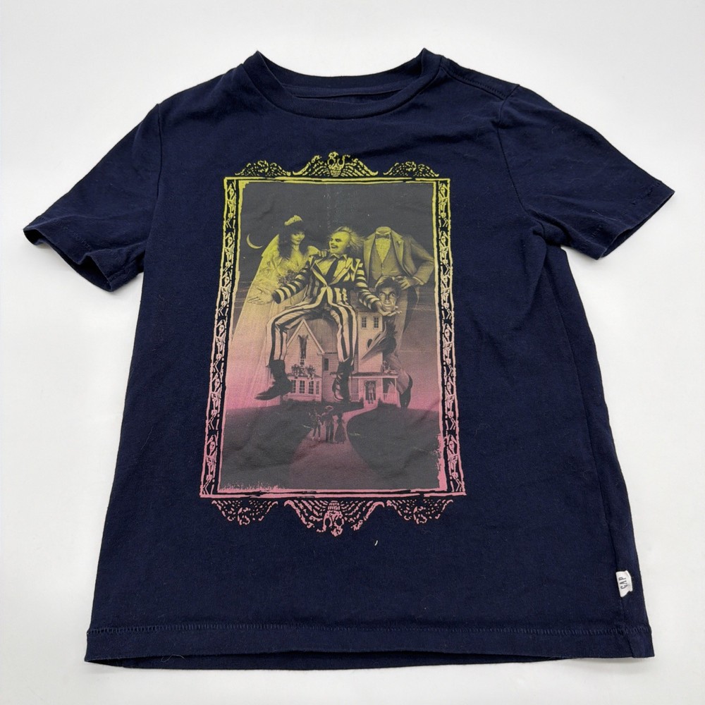 Gap Kids T-shirt Kids Boys S 6-7Y Blue Graphic Print 100% Cotton.#45254