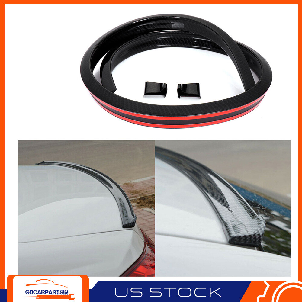 Carbon Fiber Universal Rear Spoiler Wing Trunk Lip Molding