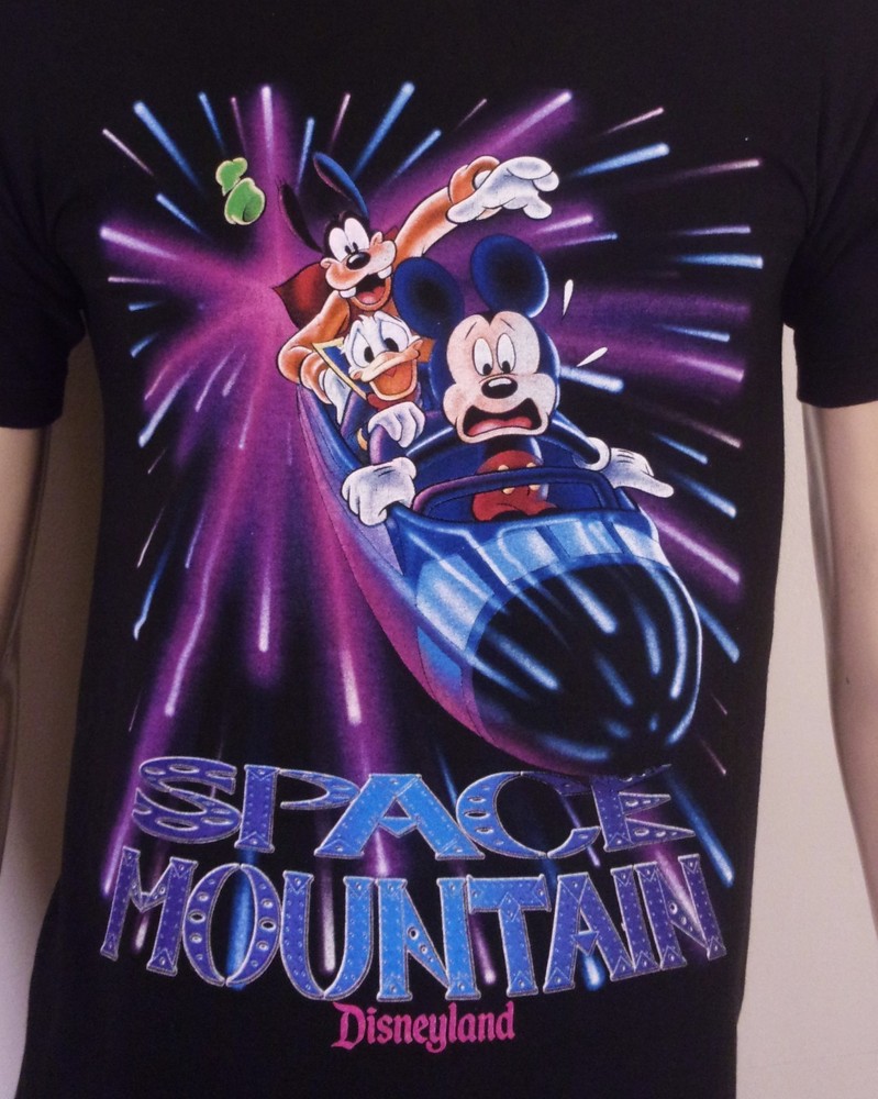 vintage 90s 00s Y2K Disney rare Disneyland Space Mountain T-Shirt SZ S