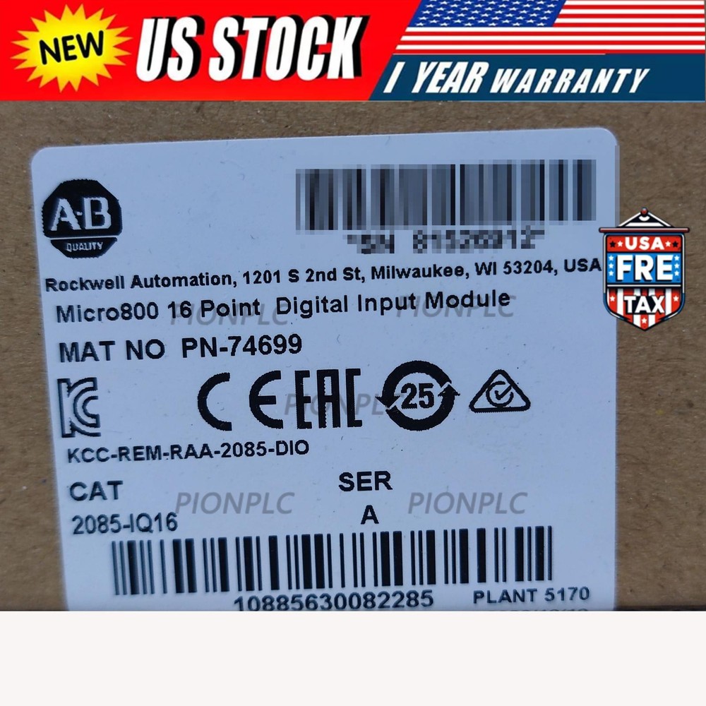 NEW ~ Allen-Bradley  2085-IQ16 Micro800 16 Point Digital Input Module 2085IQ16