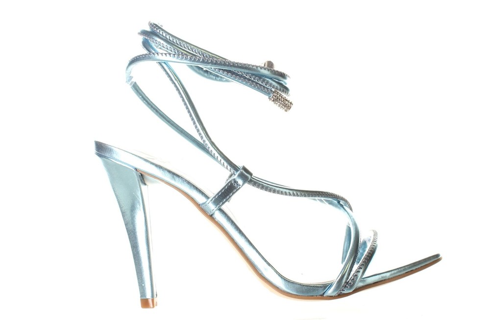 JLO Jennifer Lopez Rainia Blue Ankle Strap Heels Size 7 7685989