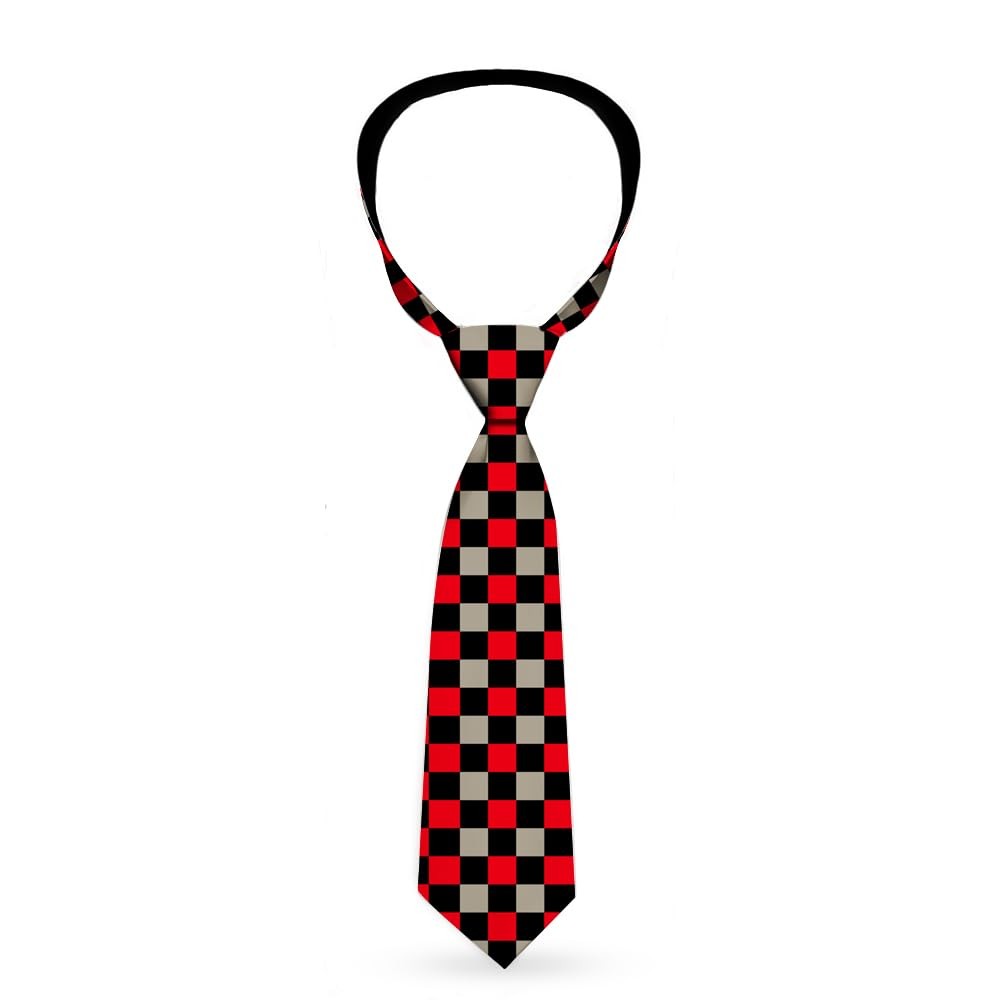 Necktie Standard - Mini Checker Black/Gray/3 Red ACC NEWAnother great item from Rarewaves USA | Free delivery!