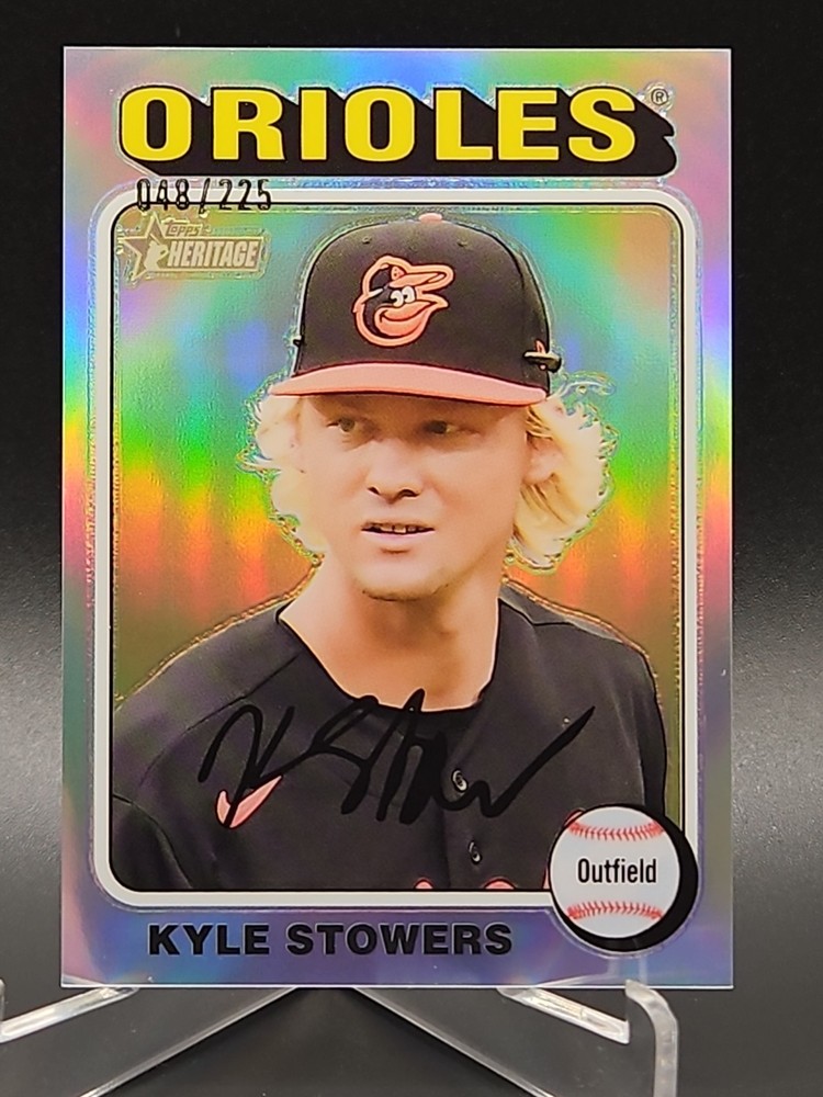2024 Topps Heritage High Number Kyle Stowers Silver Chrome 225/272 Orioles RC