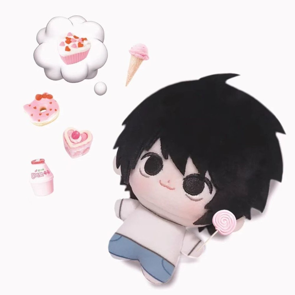 DEATH NOTE L·Lawliet Anime Plush Doll Stuffed Cosplay Keychain Pendant Toy gift