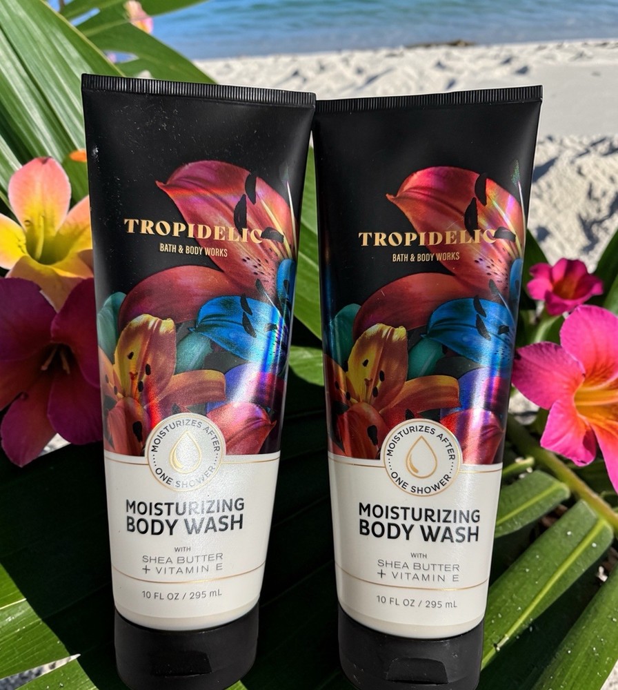 2 New TROPIDELIC BATH & BODY WORKS MOISTURIZING BODY WASH