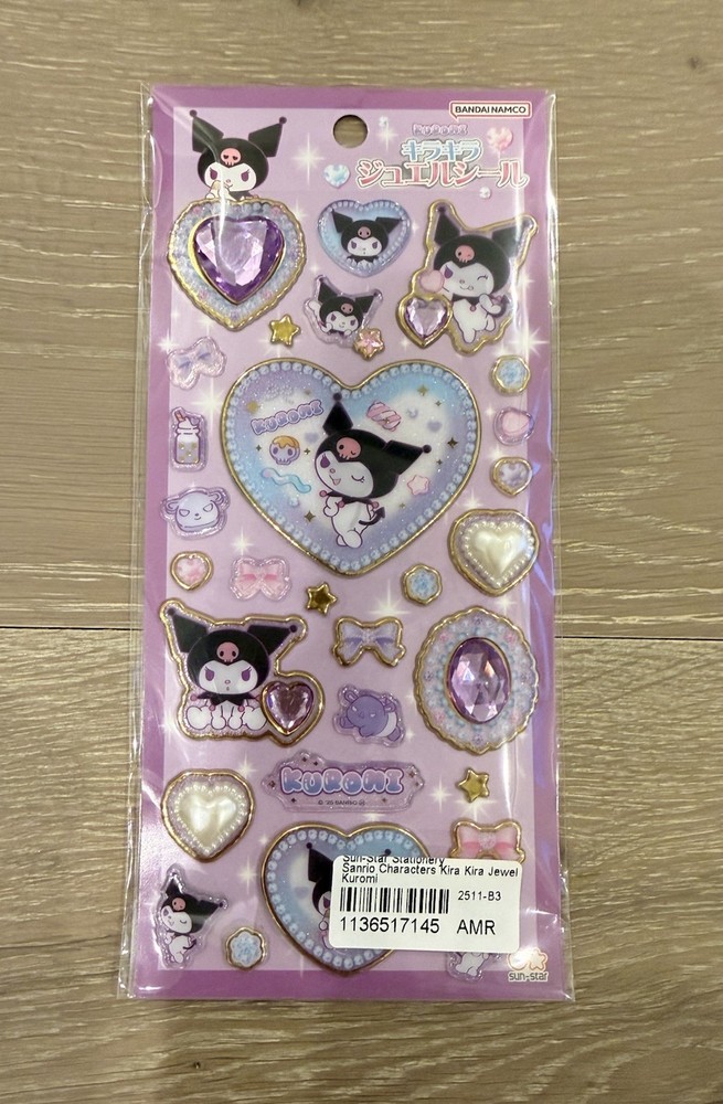 Sanrio Kuromi Kira Kira Jewel Stickers Sealed Gemstone Glitter Sticker [US]