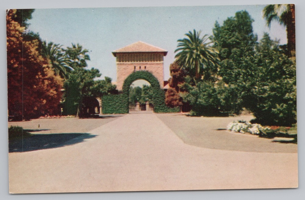 Palo Alto California~Stanford University~Arched Entrance To Campus~Vintage PC