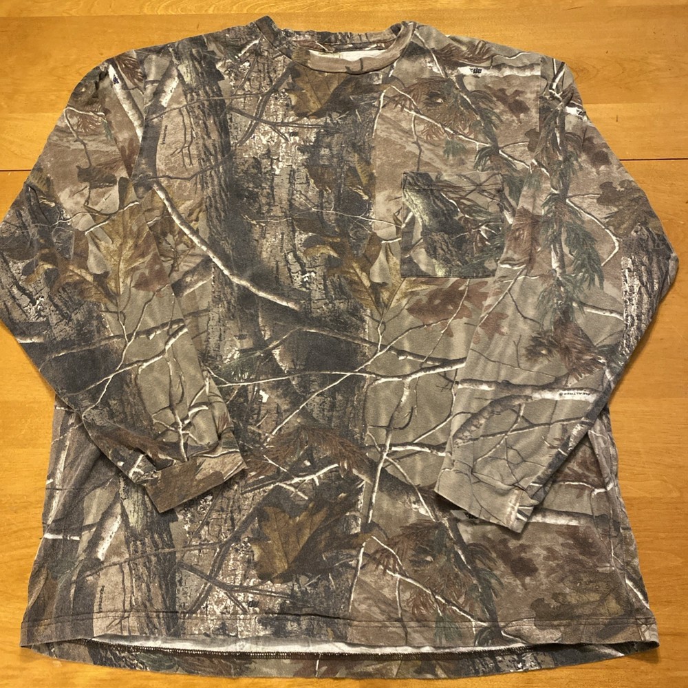 Vintage Liberty Realtree Camo Men's XL Long Sleeve T-Shirt Hunting Outdoor