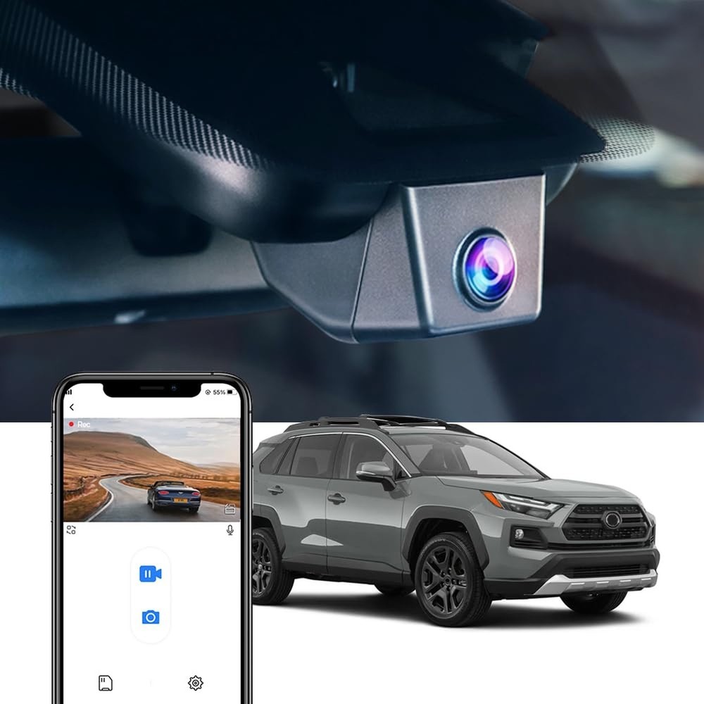 Fitcamx 4K Dash Cam Suitable for Toyota RAV4 2022-2025 (Model B/with Vent Hol...